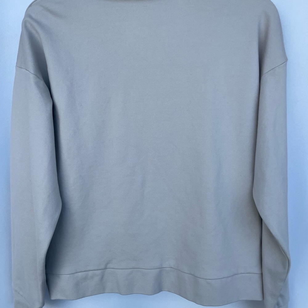 Mango Light Gray Zip Pullover - image 6